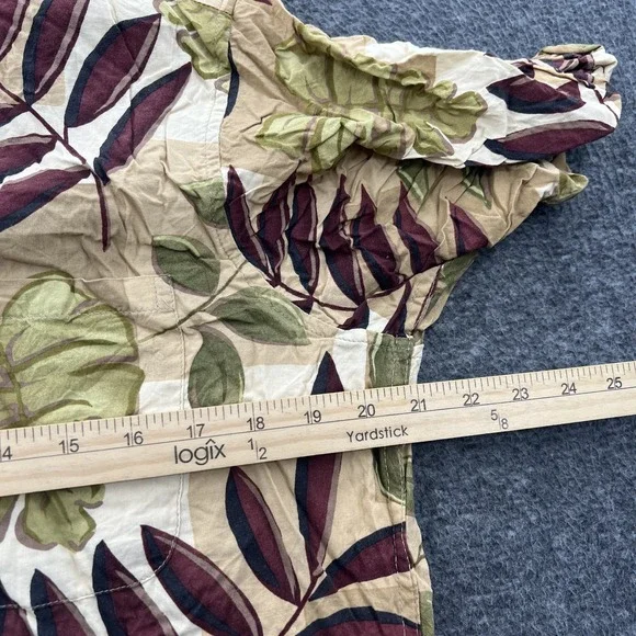 Reyn Spooner Floral Hawaiin Shirt Mens M Spun Rayon Palm Print Made in USA SS - Picture 5 of 7